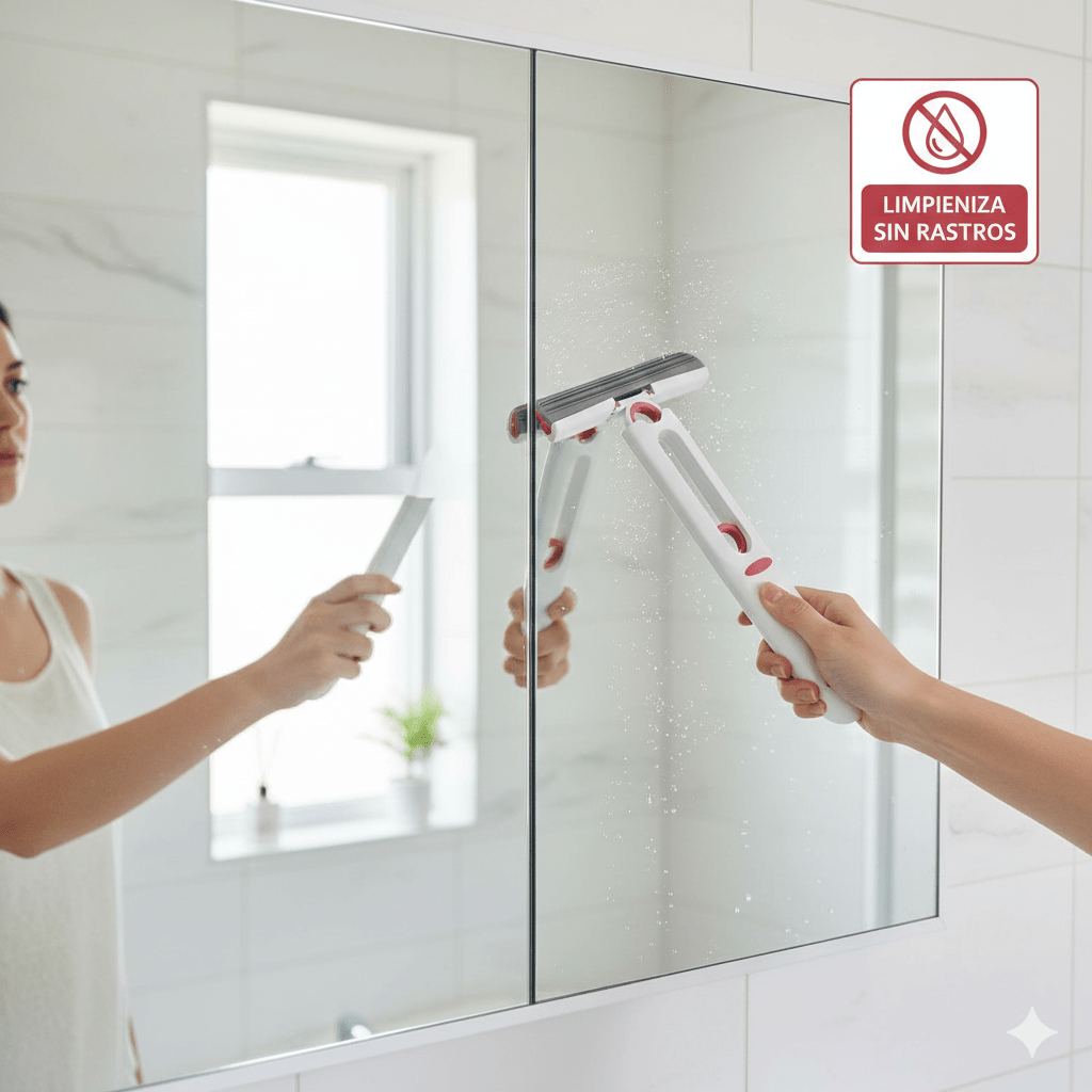 CrystalMop: Esponja Limpiadora Anti - Goteo para Cristales, Espejos y Ventanas | Mopa Portátil 5 en 1 - CLICK BOX