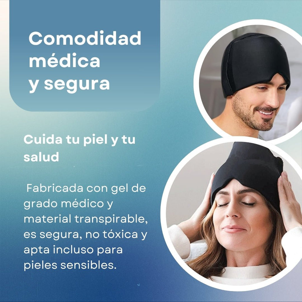 GORRO DE GEL FRÍO ALIVIO DOLOR MIGRAÑA - CLICK BOX